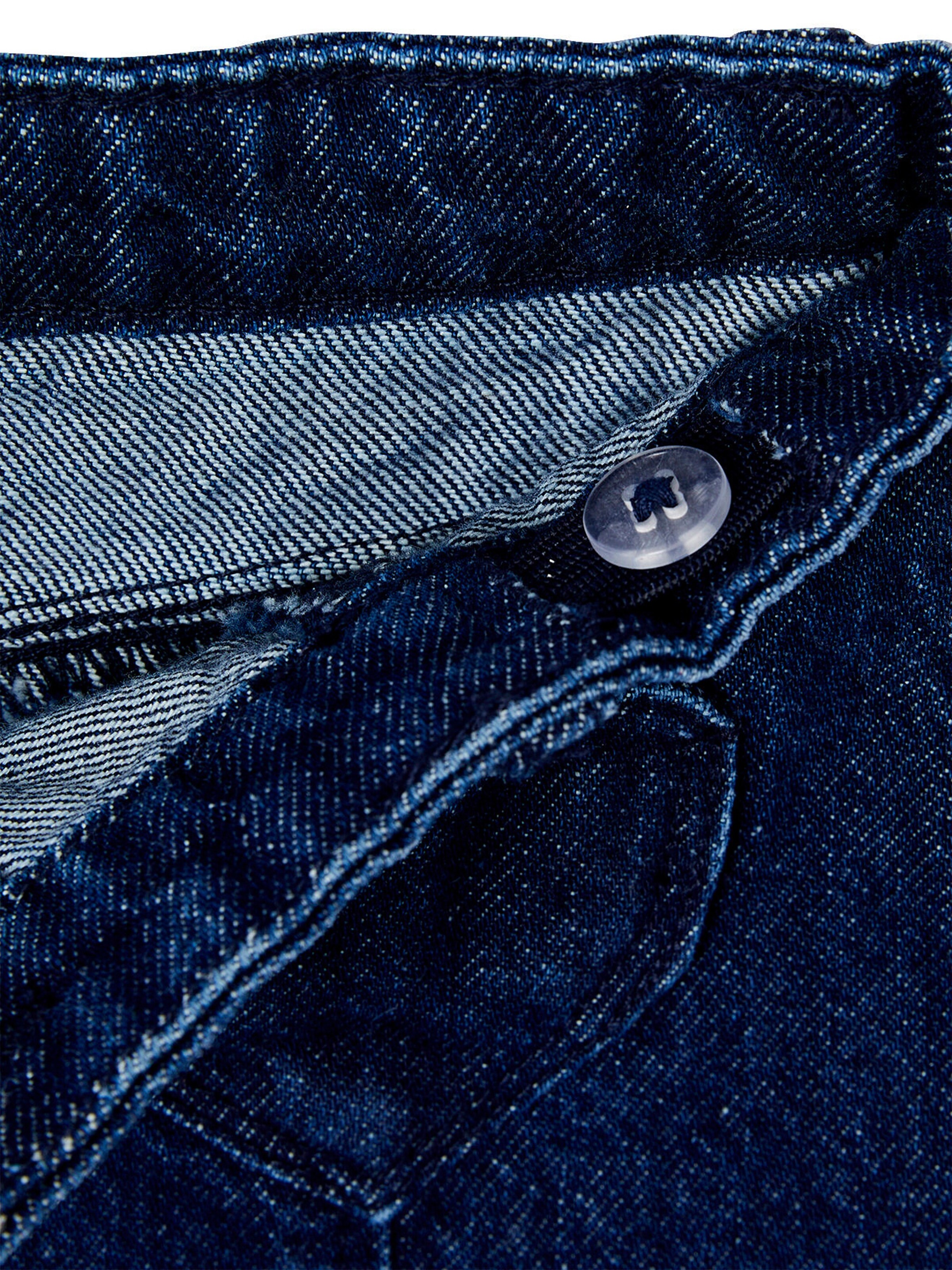 Vertbaudet Mädchen Jeansrock mit Knöpfen dunkelblau