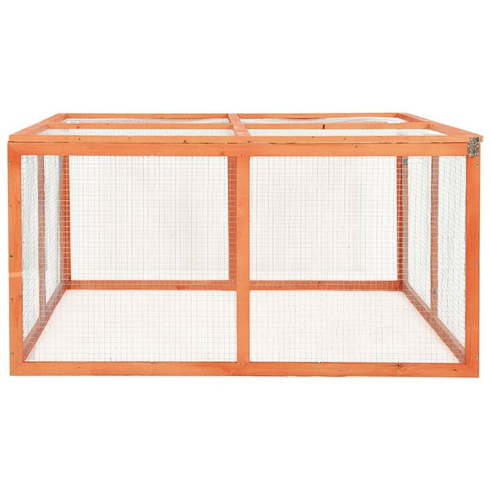 Clapier cage 124 x 120 x 60 cm bois de sapin massif