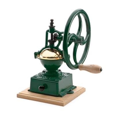 Tre Spade Kaffeemühle Schwungrad, Grün