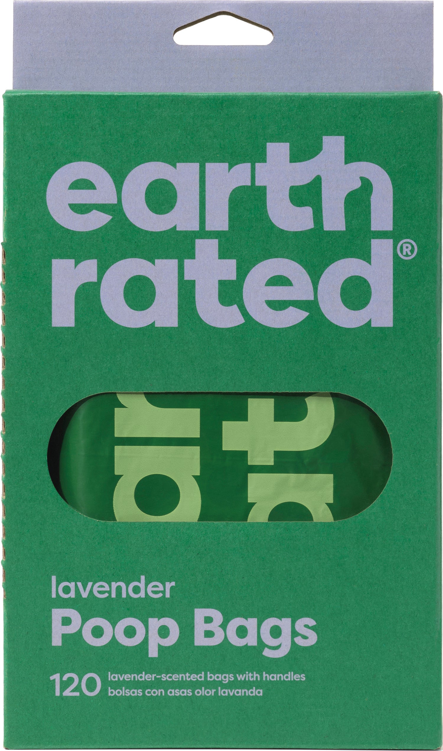 Earth Rated poepzakjes met handvatten lavendel 120 stuks