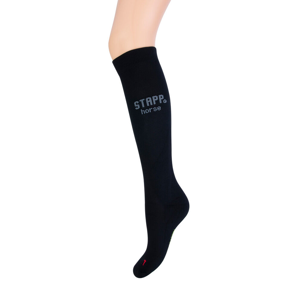 Stapp Horse Compressie - Paardrijsokken - Zwart - 35-38