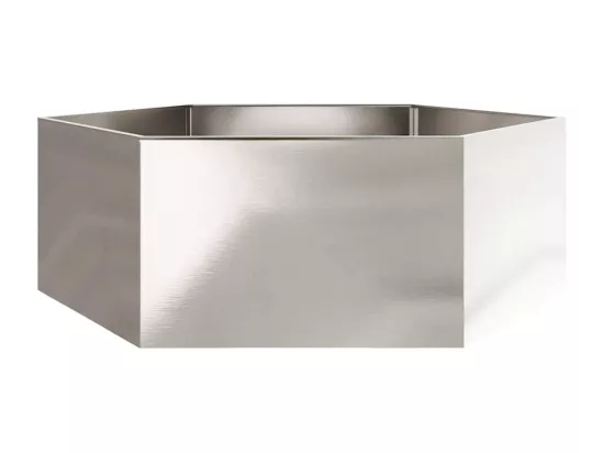 Jardinière bac lit surélevé argenté 138 x 120 x 45 cm 02_0038641