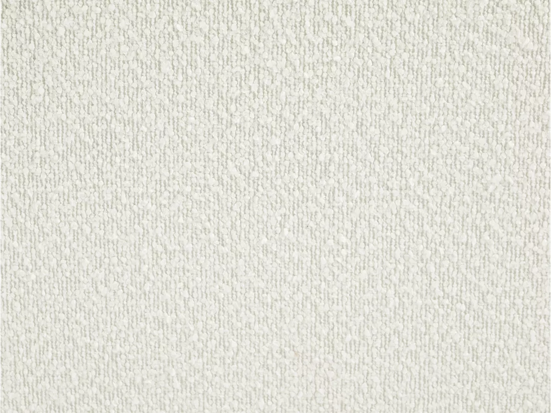 Fauteuil pivotant en tissu bouclette blanc LODOSA