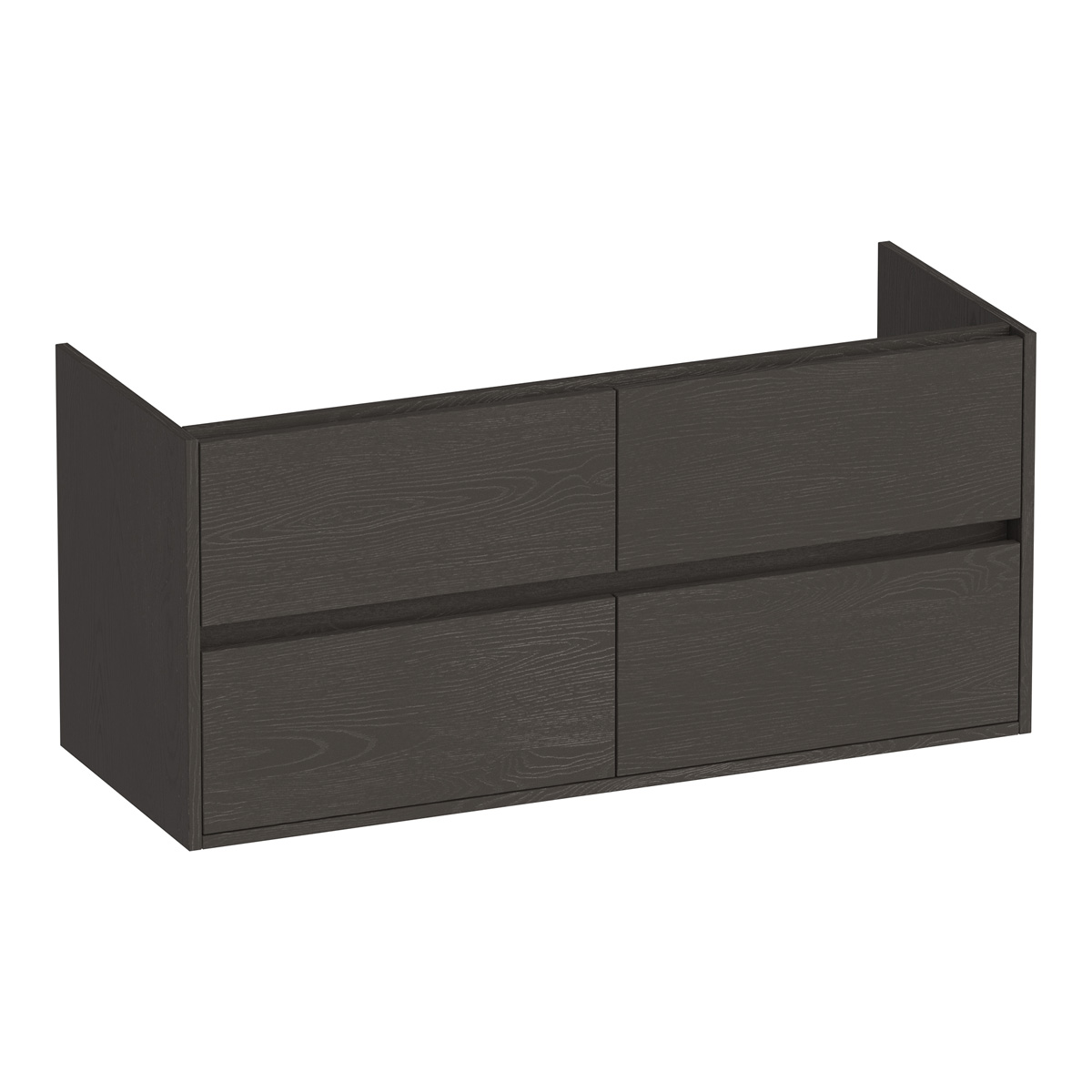 Brauer Adore onderkast 120cm met 4 softclose lades en 2 sifon uitsparingen timber anthracite