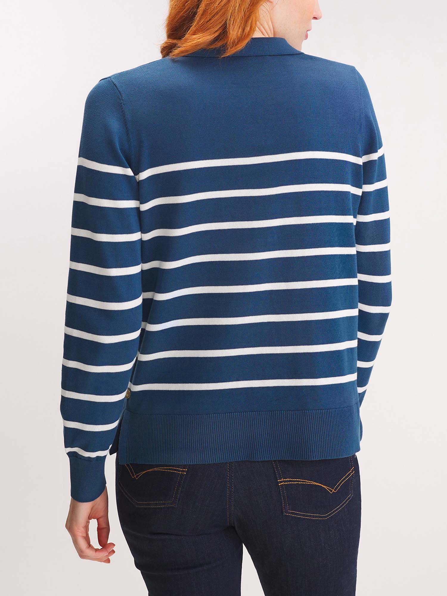 Pull Femme Marinière Tricot Coton Marine
