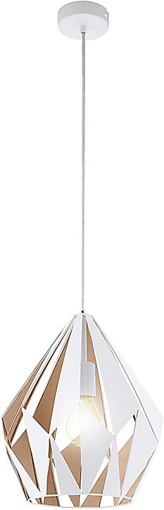Suspension Dunalux Prinia Ø31 cm blanc et or