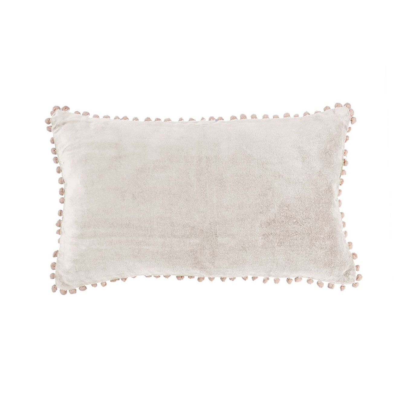 Febronie Housse de coussin en velours Avoriaz grège - 50x30 cm