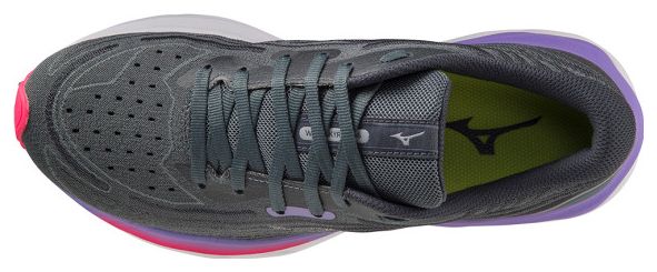 Chaussures de Running Mizuno Femme Wave Skyrise 4 Gris Violet