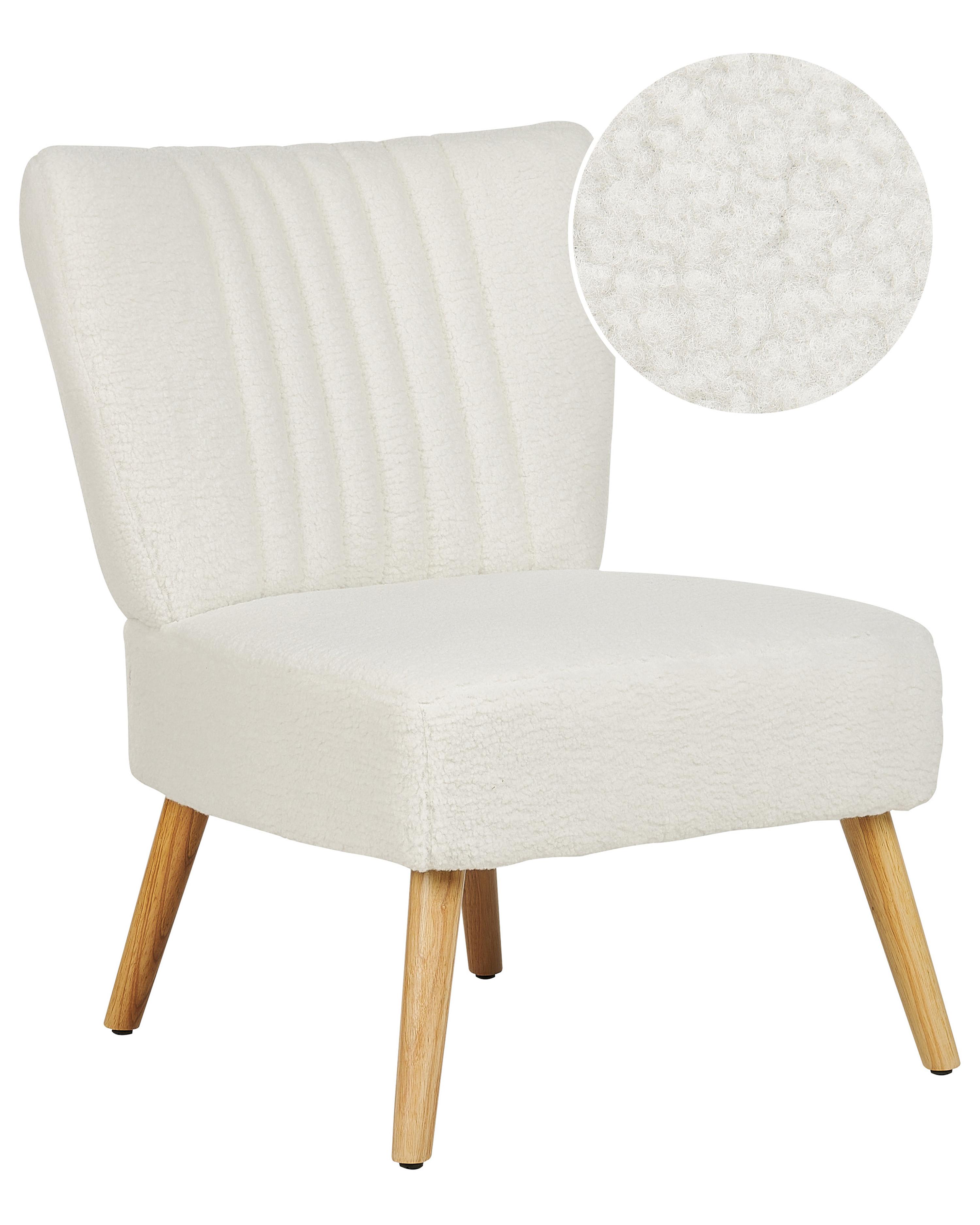 Fauteuil VAASA Bouclé Wit