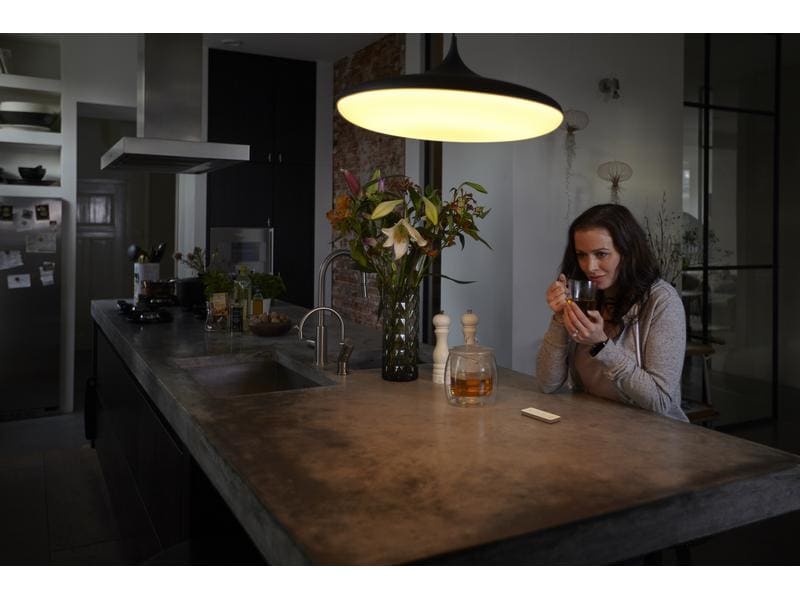 Philips Hue Zubehör Dimmschalter V2 Weiss Einzelwand-Schalter zur Erweiterung des bestehenden Hue-Systems