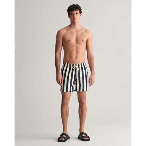 GANT Block Striped Badeshorts, Evening Blue, XXL
