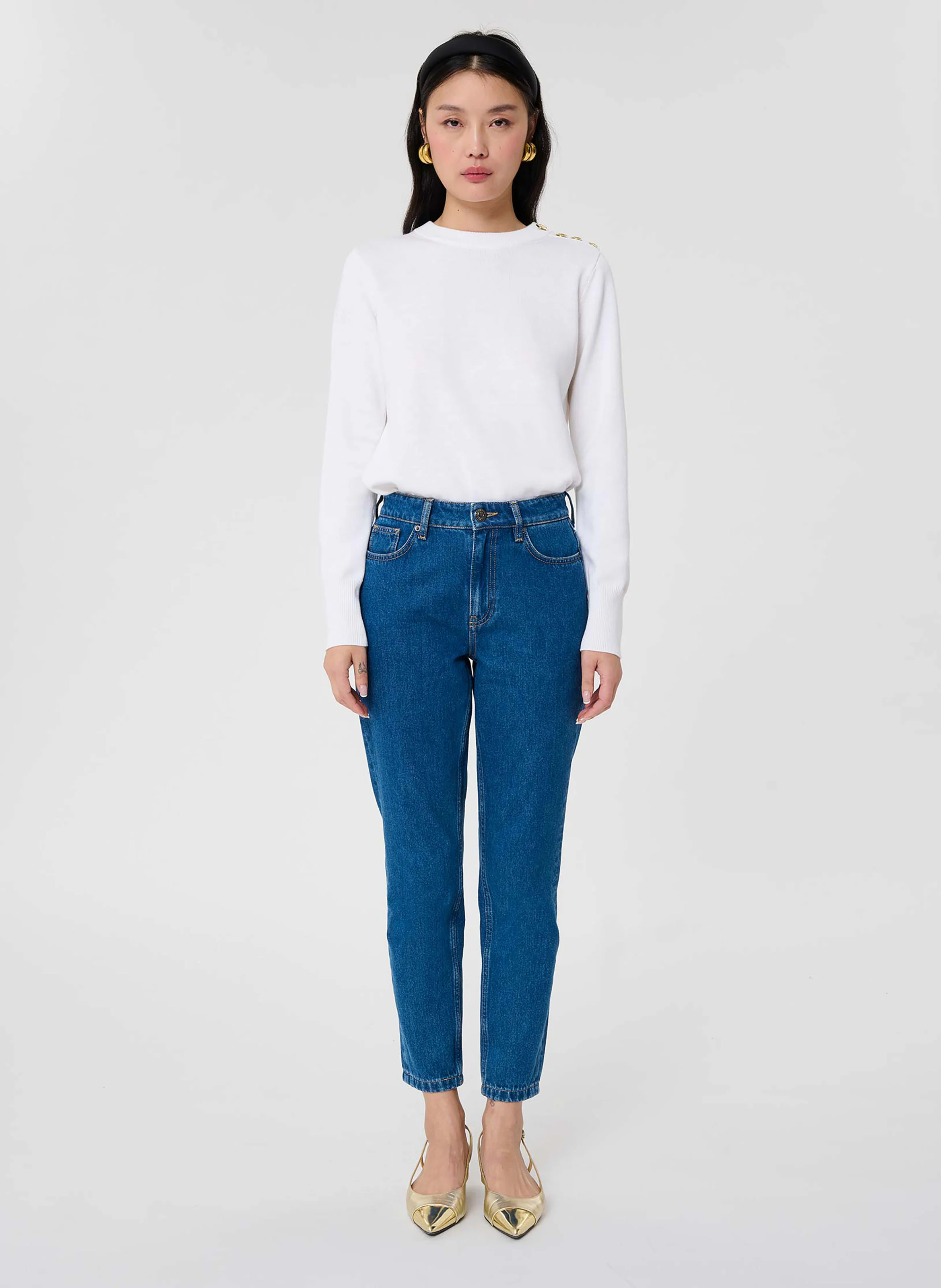 JOHN - Jean slim en coton mélangé | Bleu