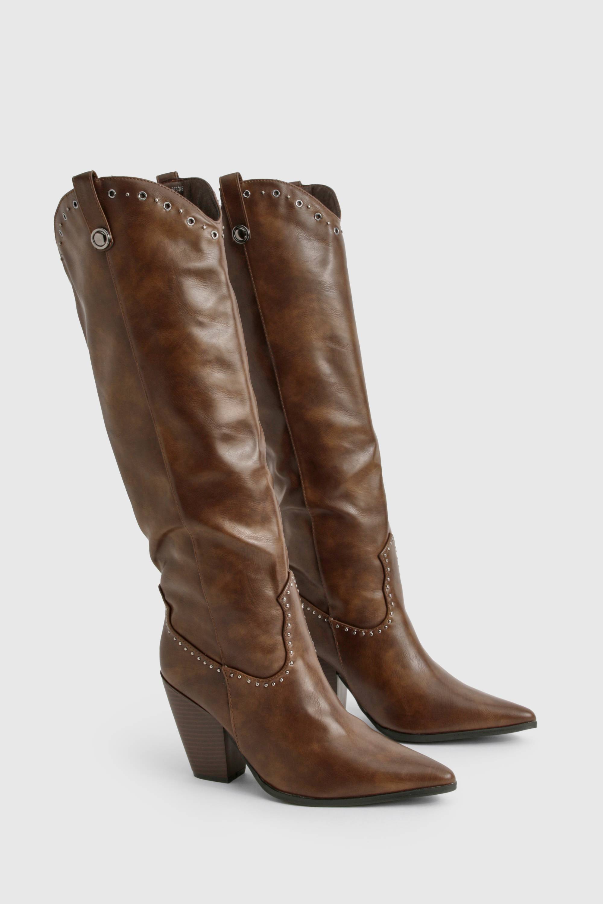 boohoo Western Bottes à détails cloutés