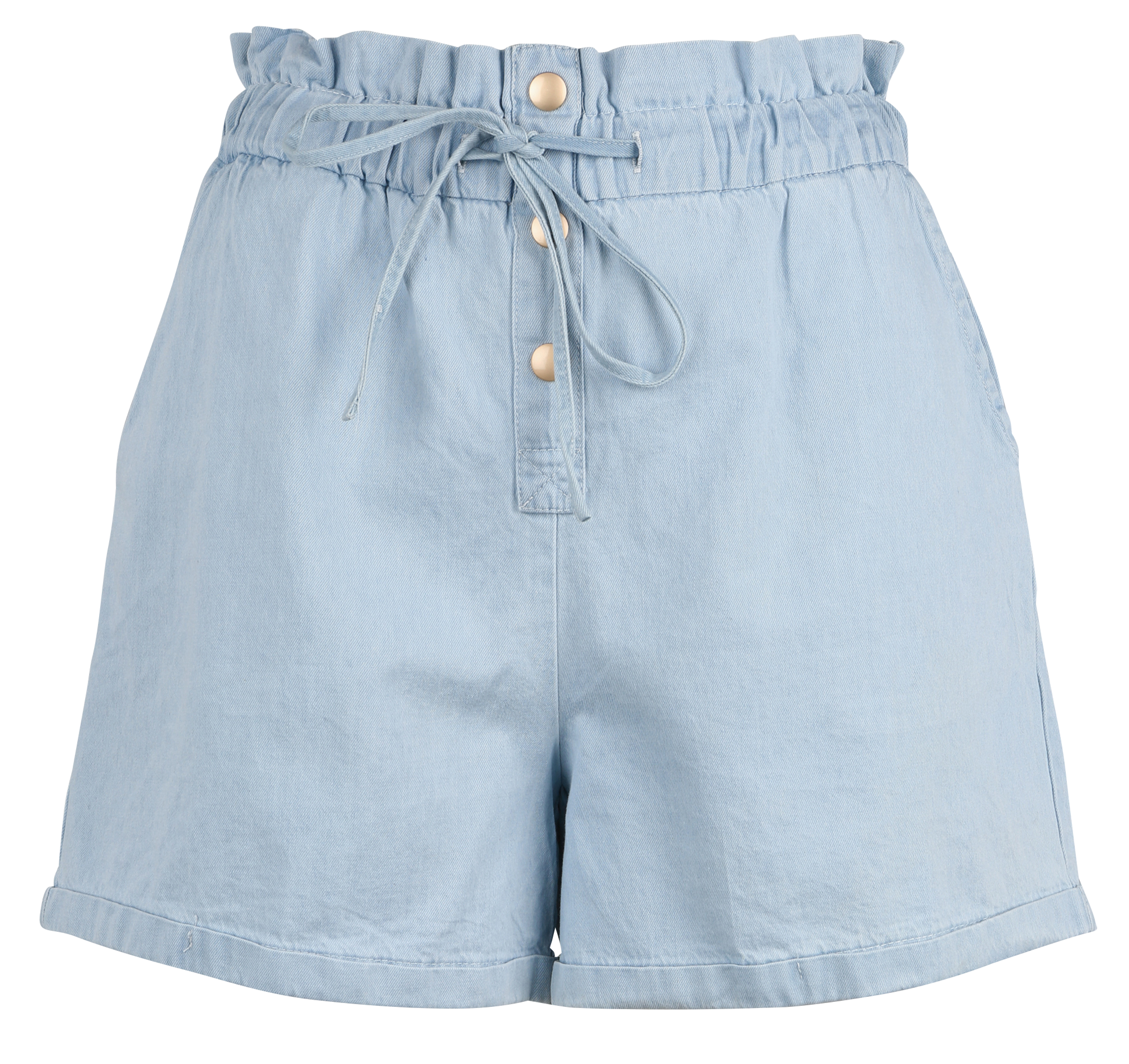 Shot taille haute en coton| Bleu