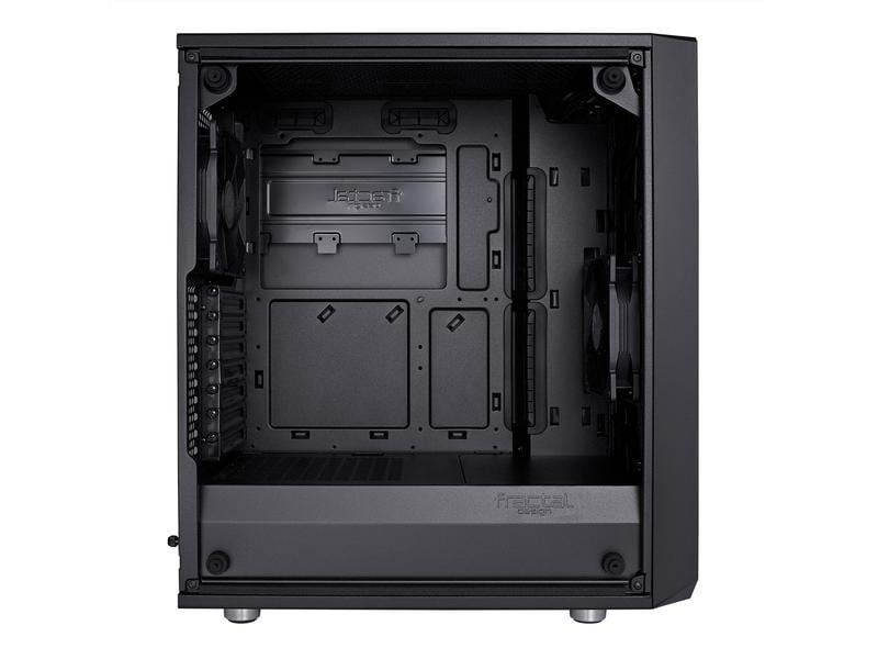 Fractal Design PC-Gehäuse Meshify C Schwarz Kompaktes Gaming-Midi-Tower-Gehäuse für ATX-Mainboards