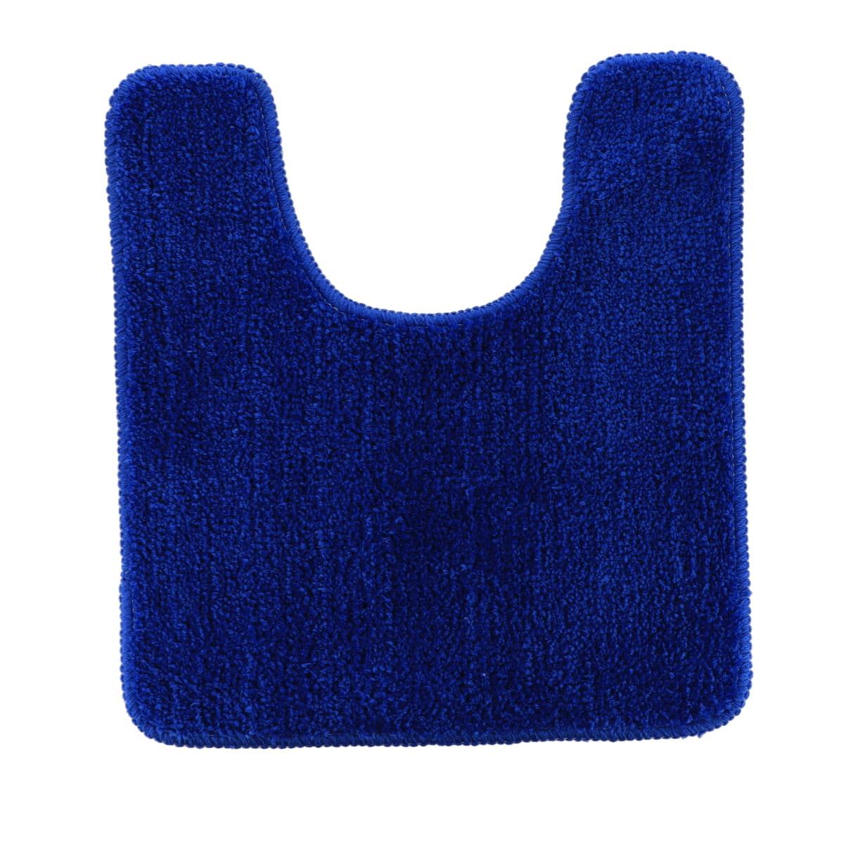 TAPIS CONTOUR WC 45X50CM DESSOUS LATEX BLEU MARINE