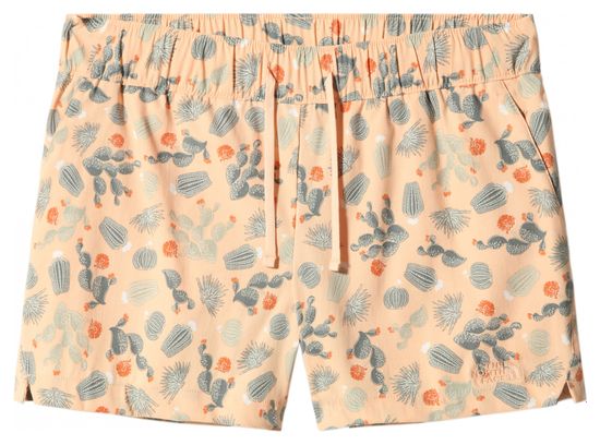 Short The North Face Printed Classic V Orange Femme