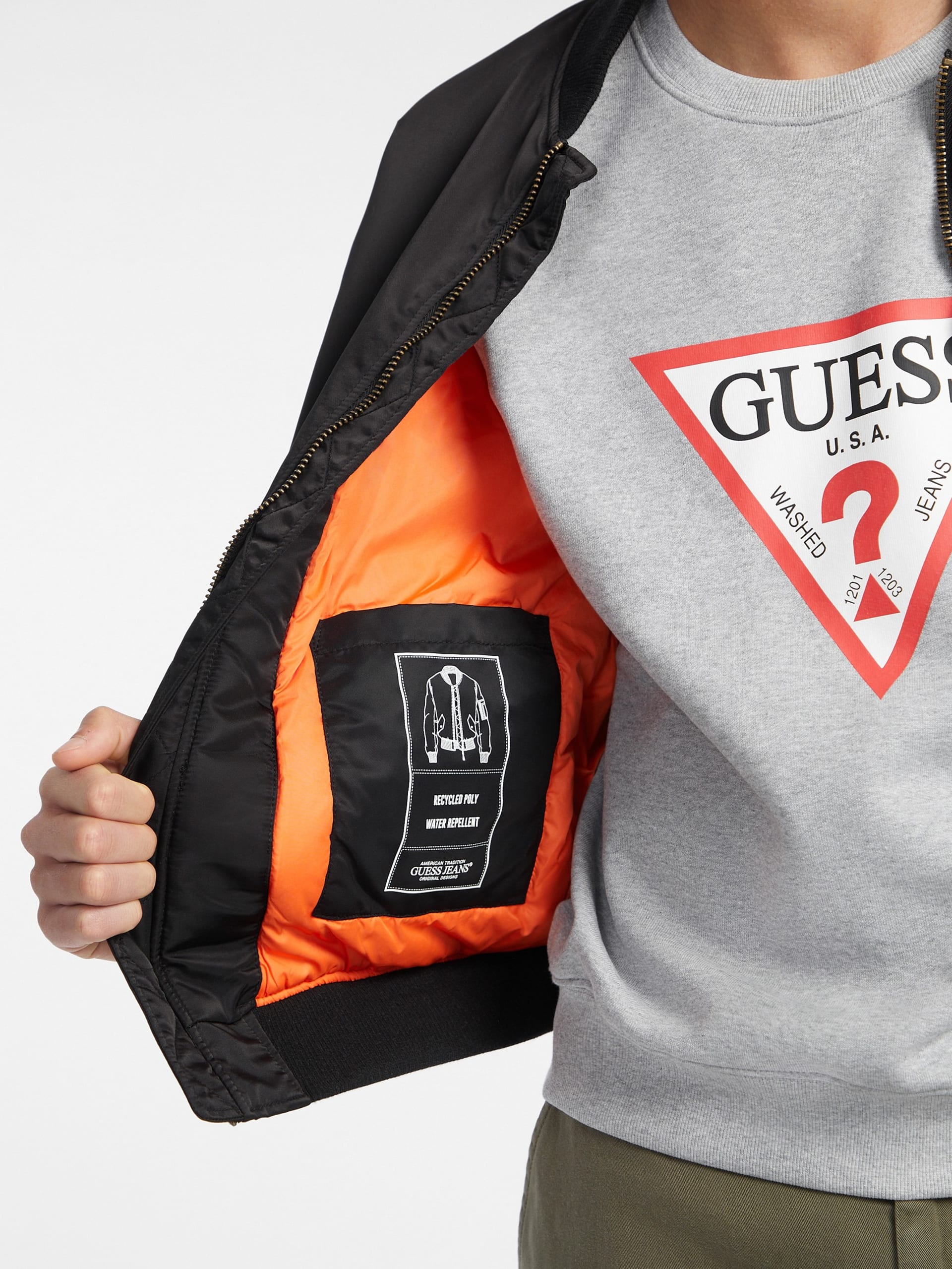 Jaqueta bomber de nylon