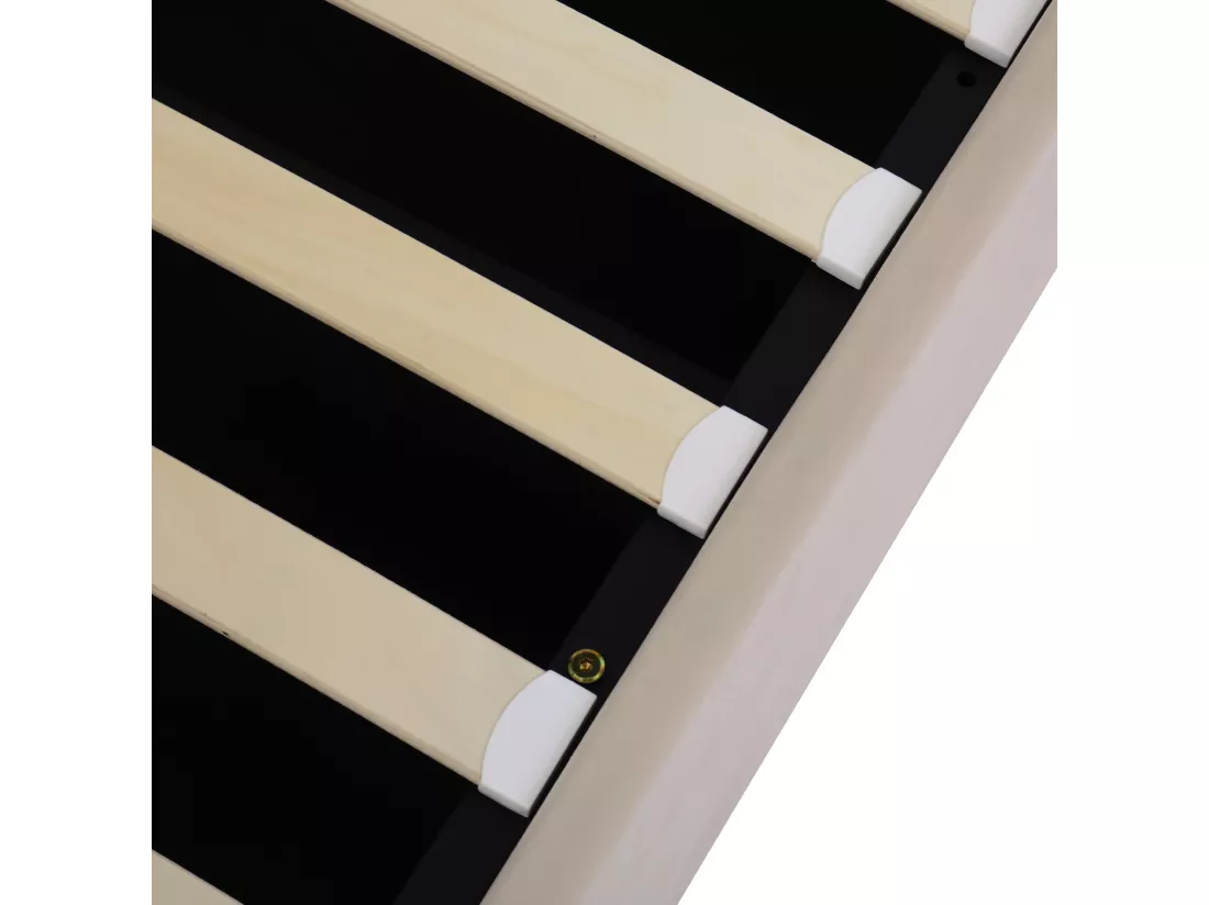 Lit rembourré, double rangée de rivets en flanelle, œillets cousus, 140*190 Twin avec hydraulique, noir, beige