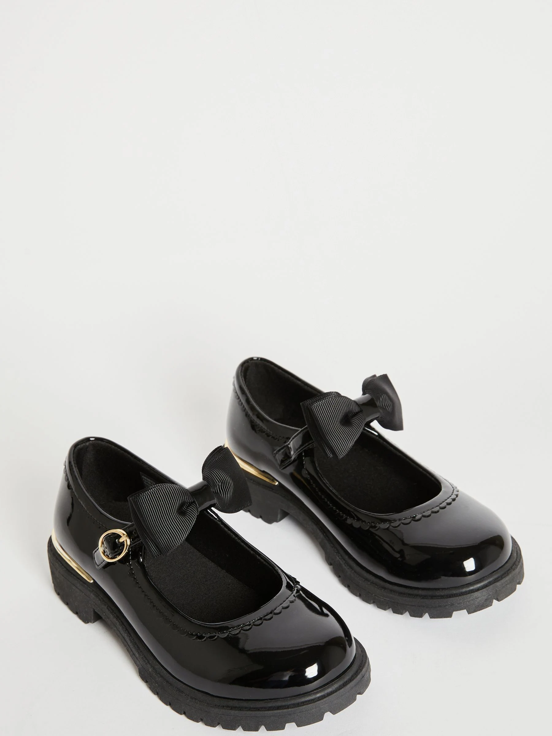 Lipsy lakleren schoolschoenen met metalen klem en bandje met strik