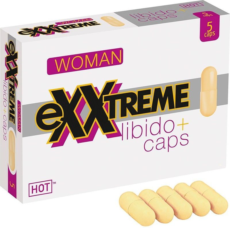 HOT - Exxtreme Libido Caps - 5 Stuks - Voedingssupplement voor Vrouwen