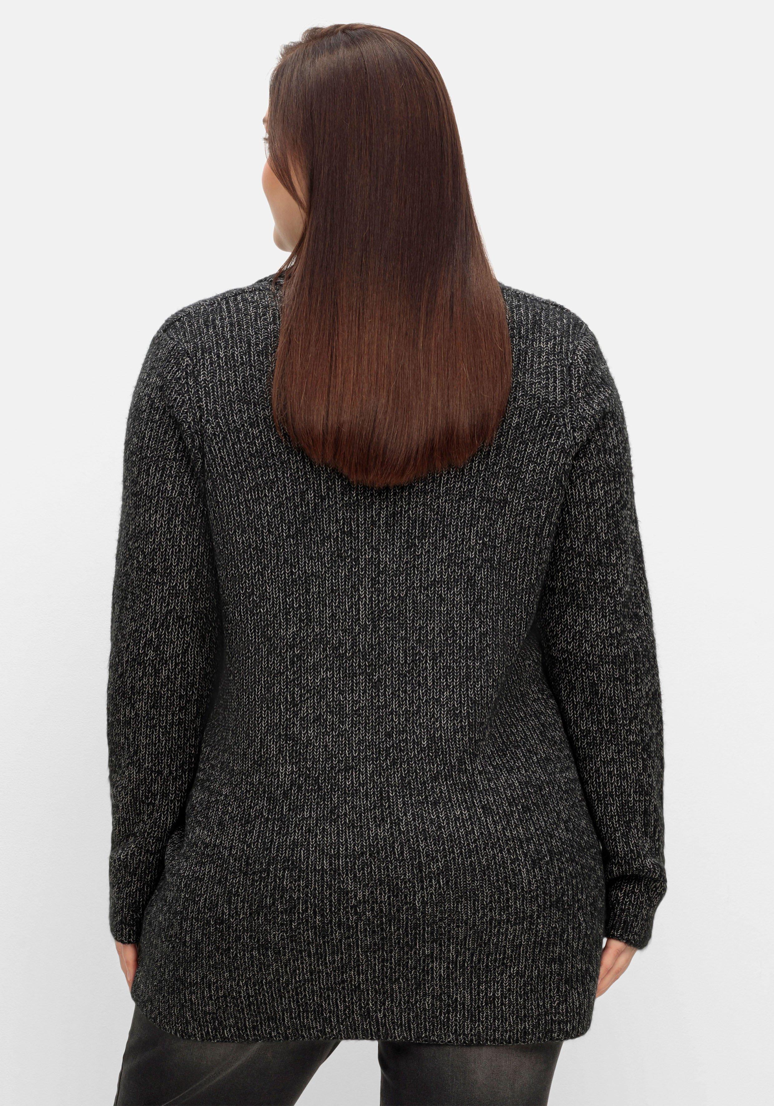 Strickjacke im Patentstrick, mit Schalkragen