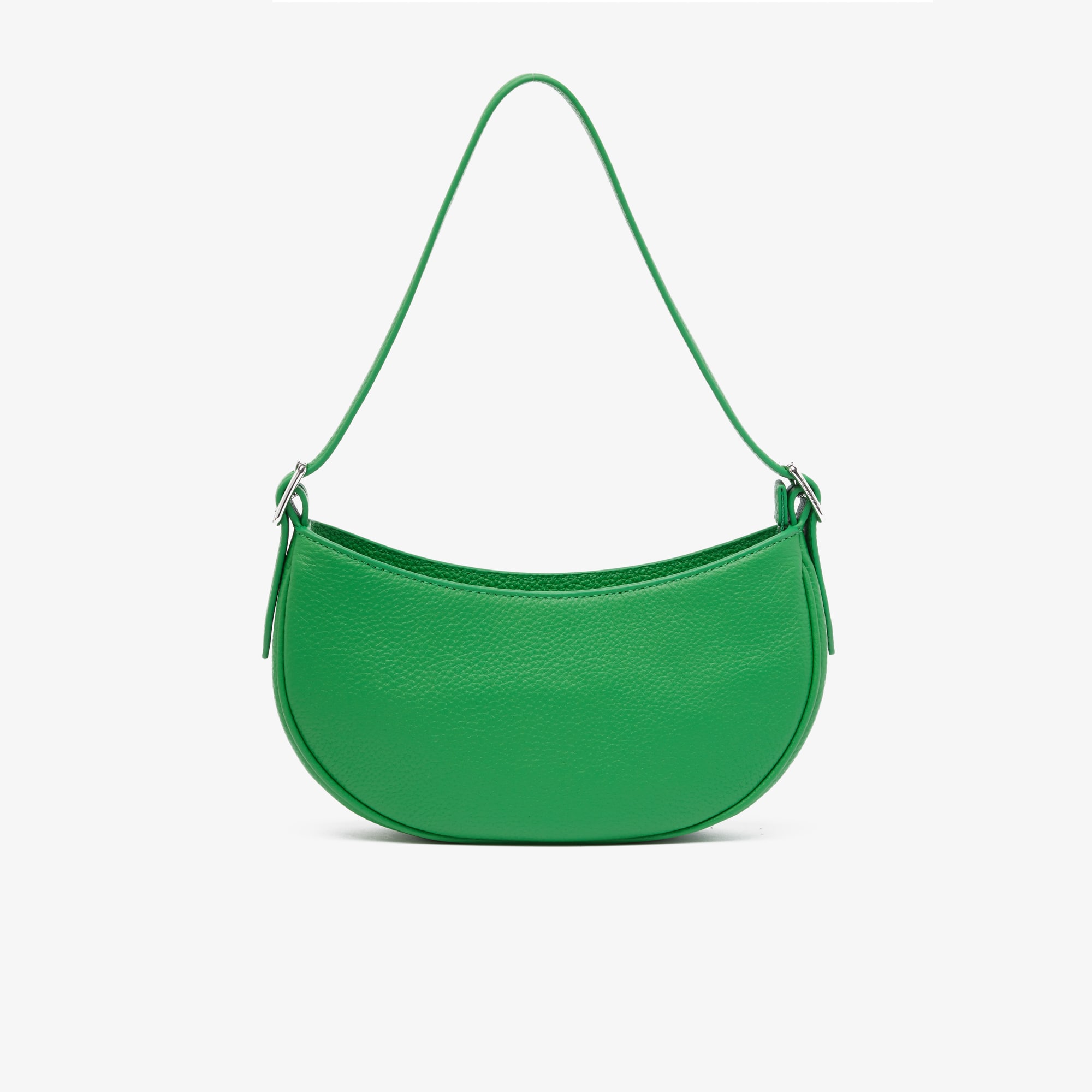Sac demi-lune femme Lacoste en cuir grainé Sacs à bandoulière - Vert - Lacoste - Femme