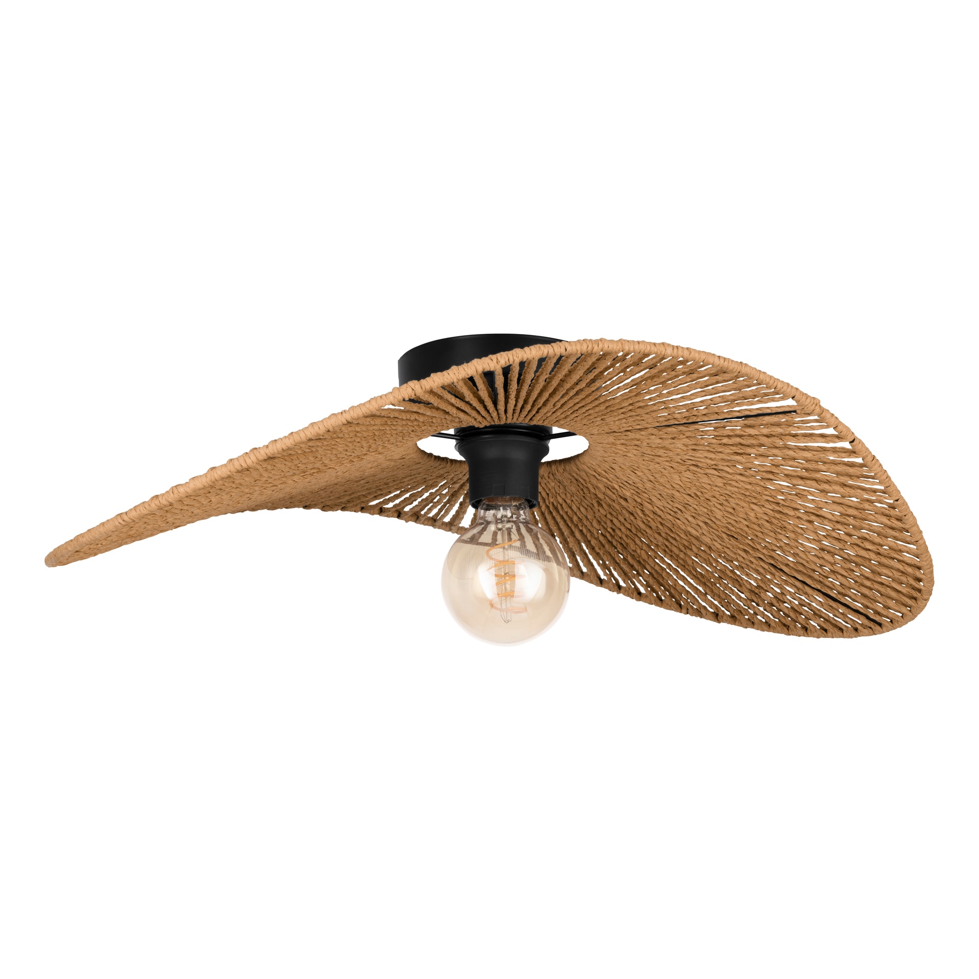 EGLO Retrofit Deckenlampe SIRUELA 56x40 cm naturfarbig