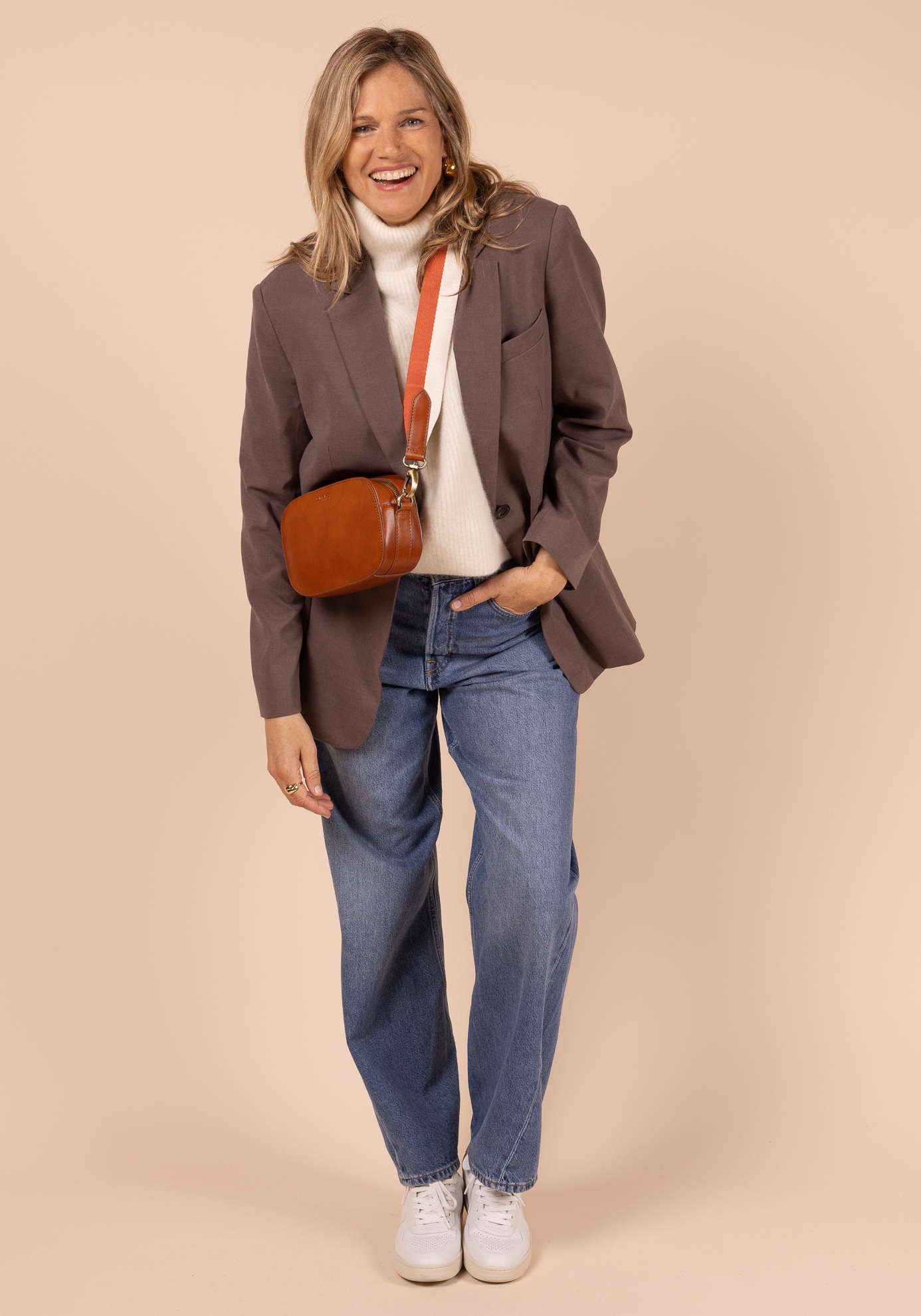 O My Bag Crossbody-Handtasche Maya Classic Cognac