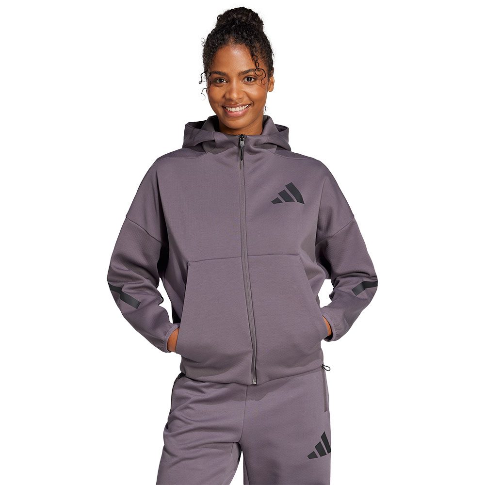 adidas Z.N.E. Zip-Hoodie Damen grey strata