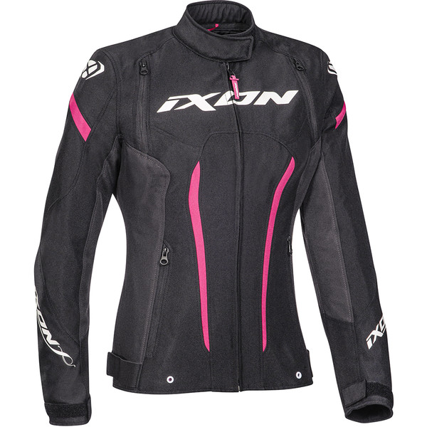 Ixon - Blouson femme Striker Lady Noir / Blanc / Fuchsia