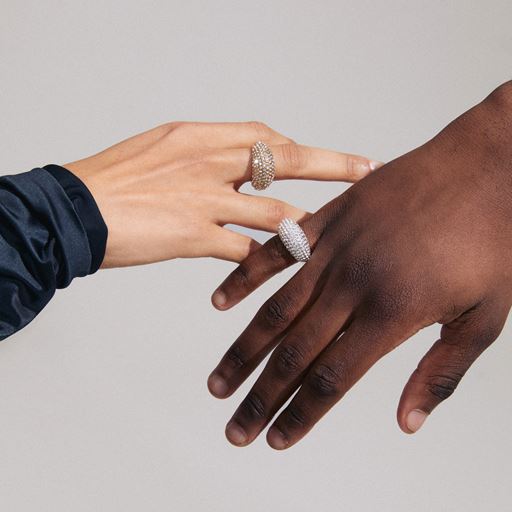 Pilgrim Focus Recycled Krystal Ring, Silver Plated