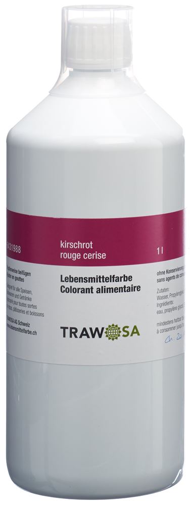 TRAWOSA Lebensmittelfarbstoff<br>1000 ml, kirschrot