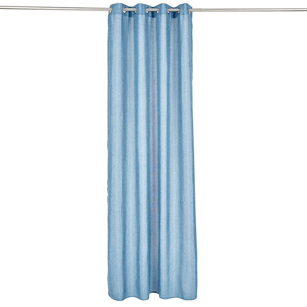 Rideau polyester 140x240cm bleu chiné