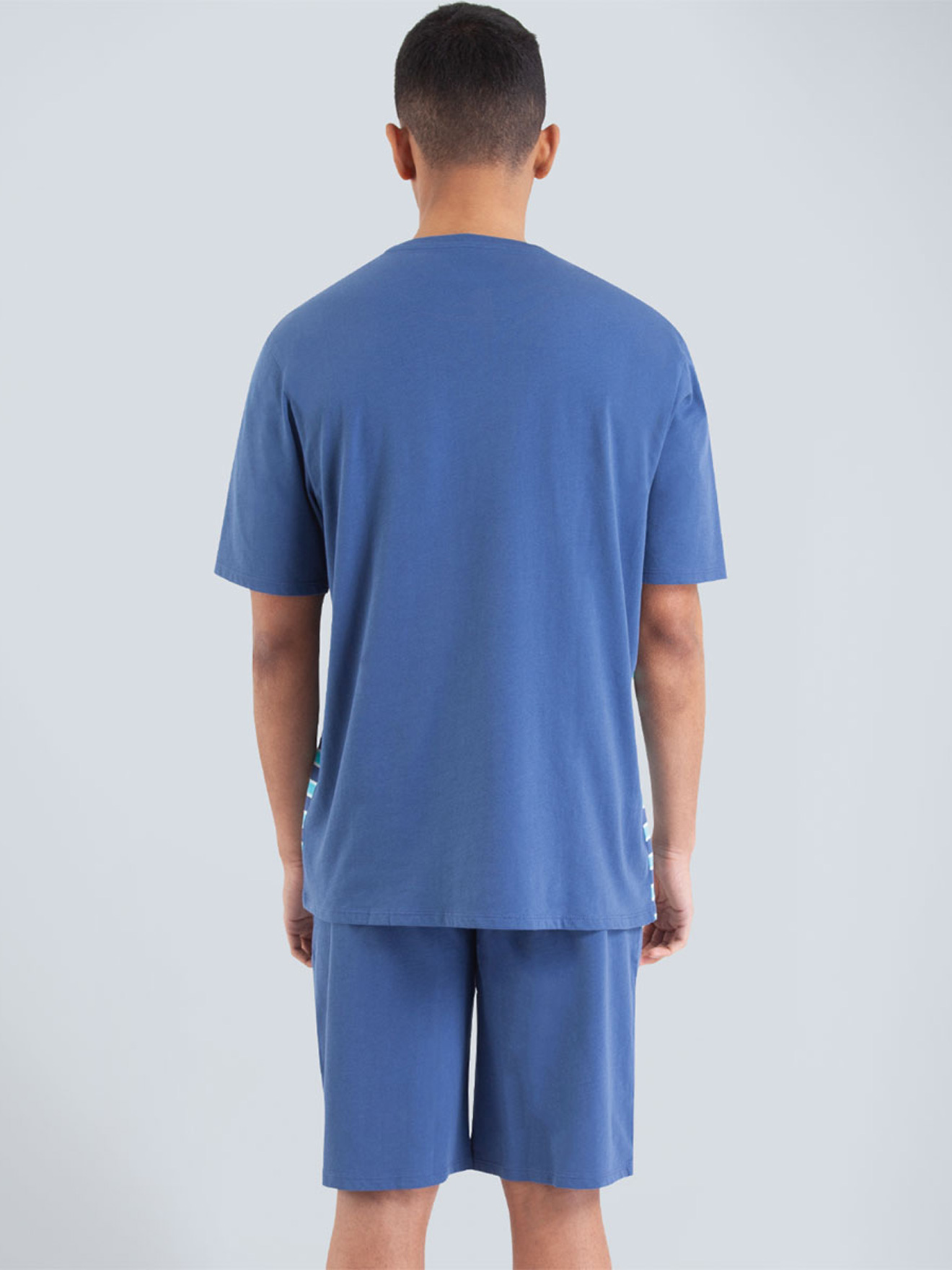 Pyjashort col rond Rayures