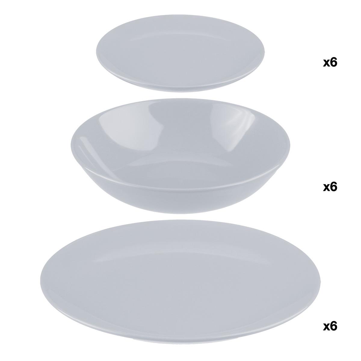 SERVICE 18 PIECES COLORAMA GRIS