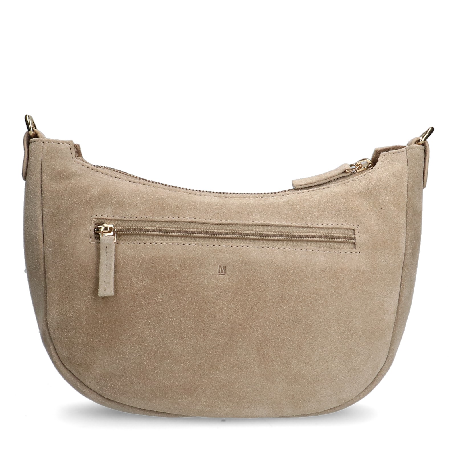 Beige suède schoudertas