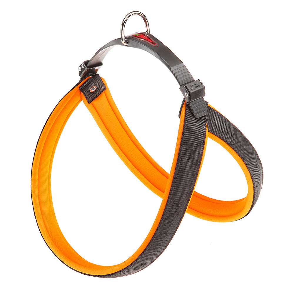 Ferplast harnais ergonomique pour chiens agila fluo 9, ajustement parfait, fermeture à double micro-régulation, rembourrage