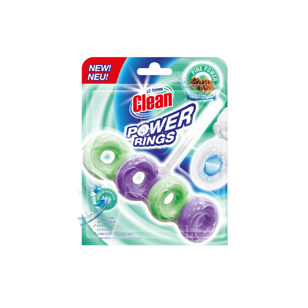 6x At Home Toiletblok Power Rings Pine40 gr