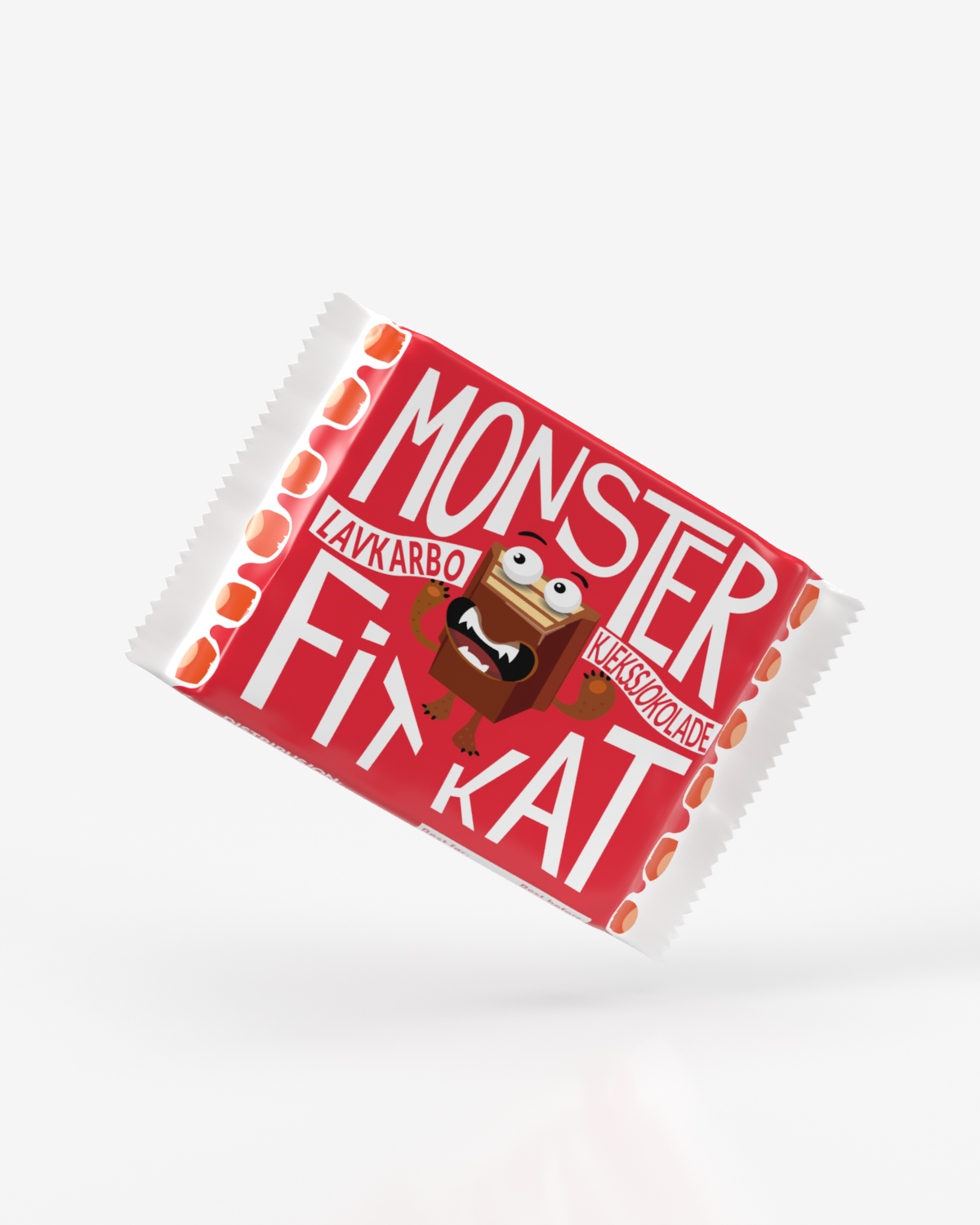 Monster Fit Kat Kjekssjokolade – uten tilsatt sukker 6x65g