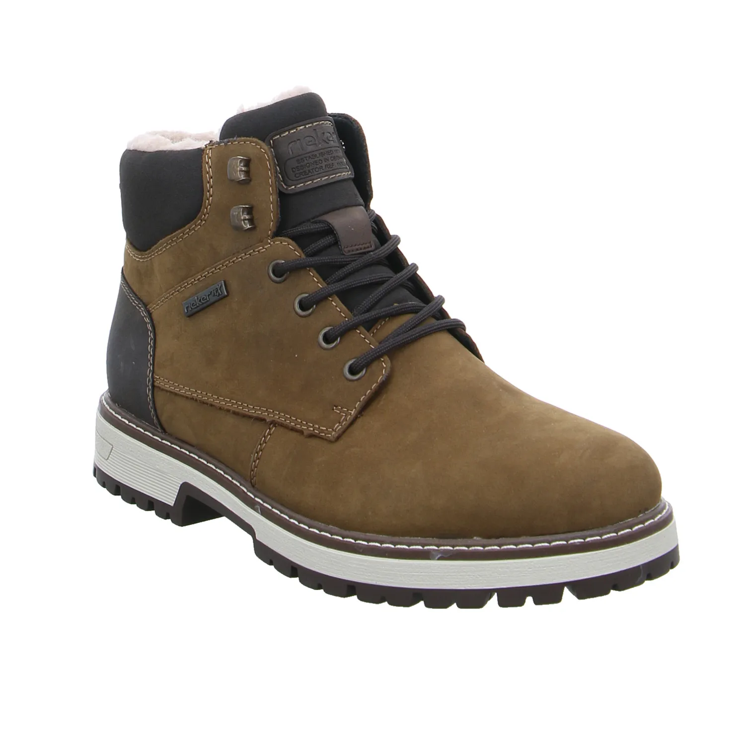 RIEKER Winter-Boots Braun Leder