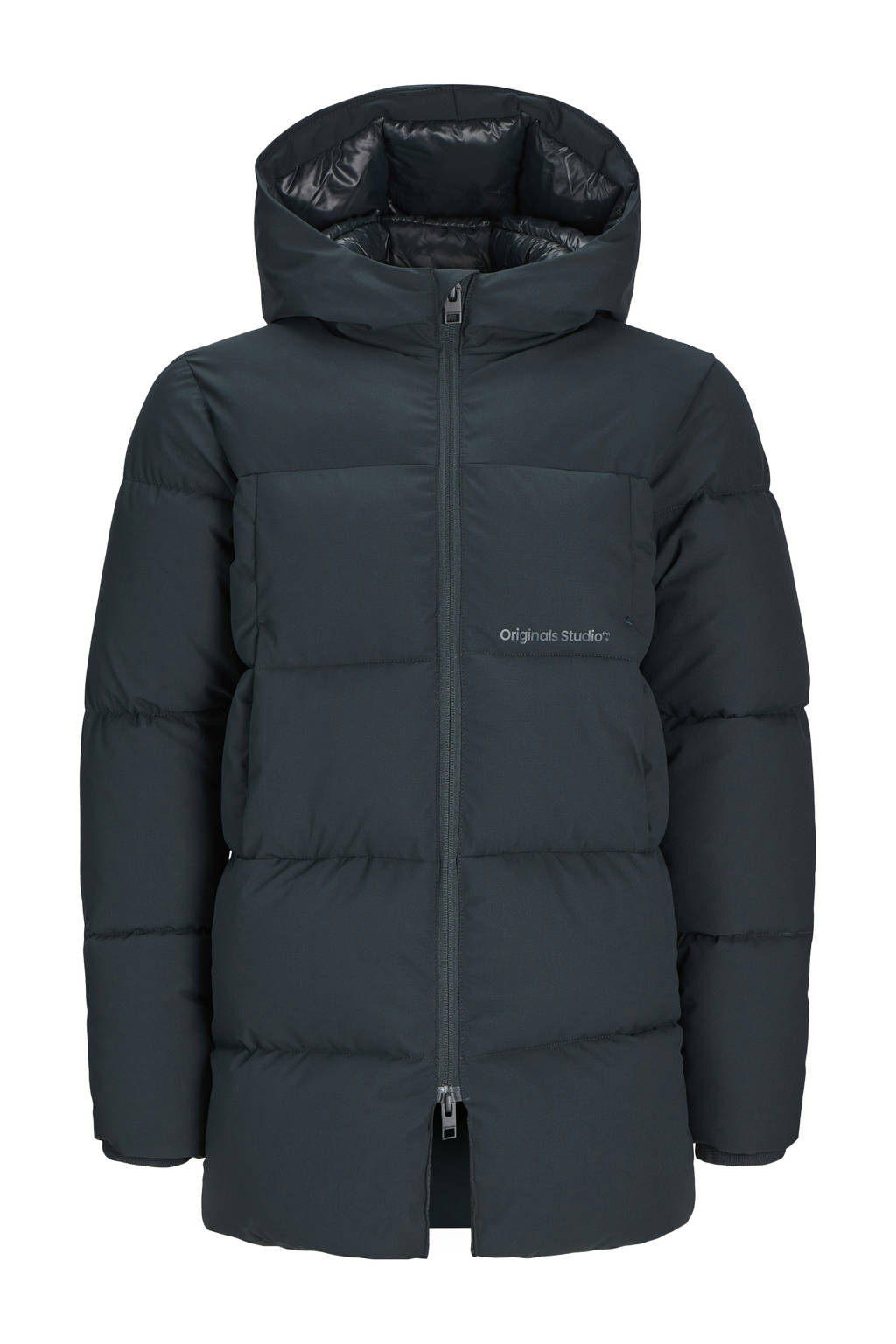 JACK & JONES gewatteerde winterjas JORVESTERBRO diep donkergroen
