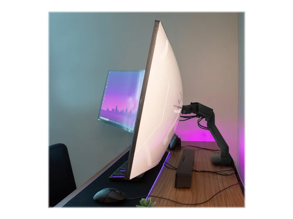 Ergotron HX - Monteringssæt (drejelig arm, klemme til montering på skrivebord, pakning til gennemføring, monterings-hardware, forlængerdel, HD-drejeled) - Constant Force Technology - for LCD-display/kurvet LCD-display - mat sort - skærmstørrelse: up