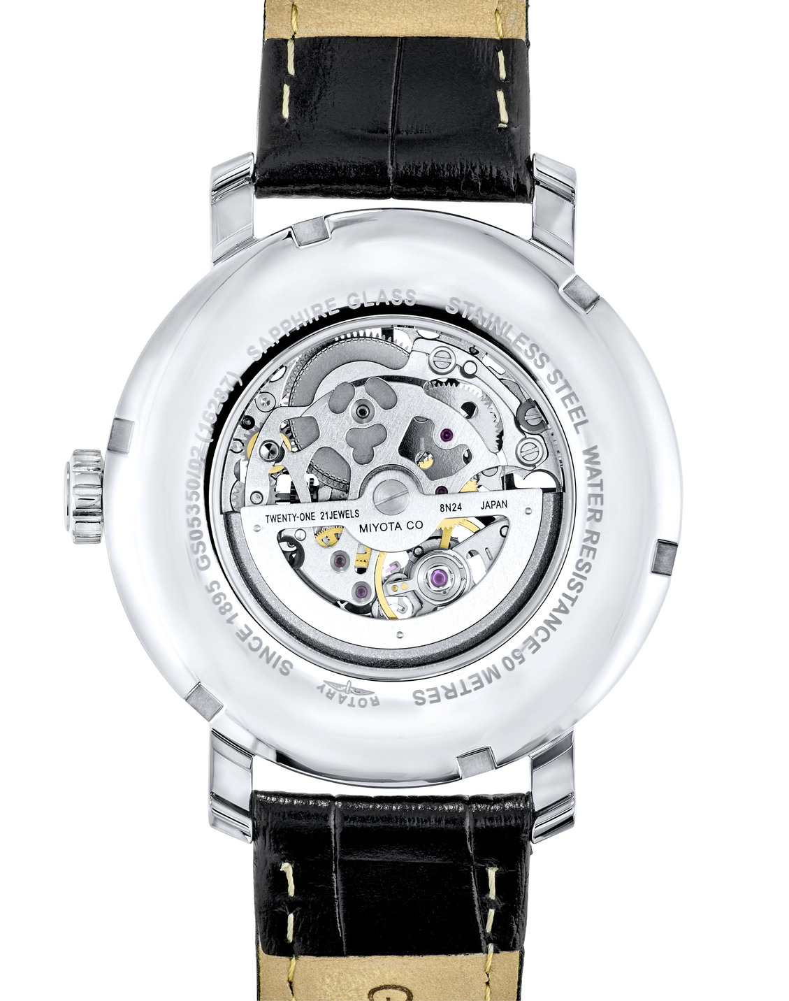 Klassische Automatik-Herrenuhr mit sichtbarem Werk