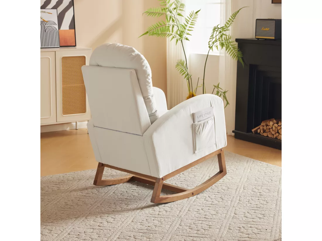 Fauteuil à Bascule, Fauteuil Lounge Pour Salon, Chambre Et Balcon