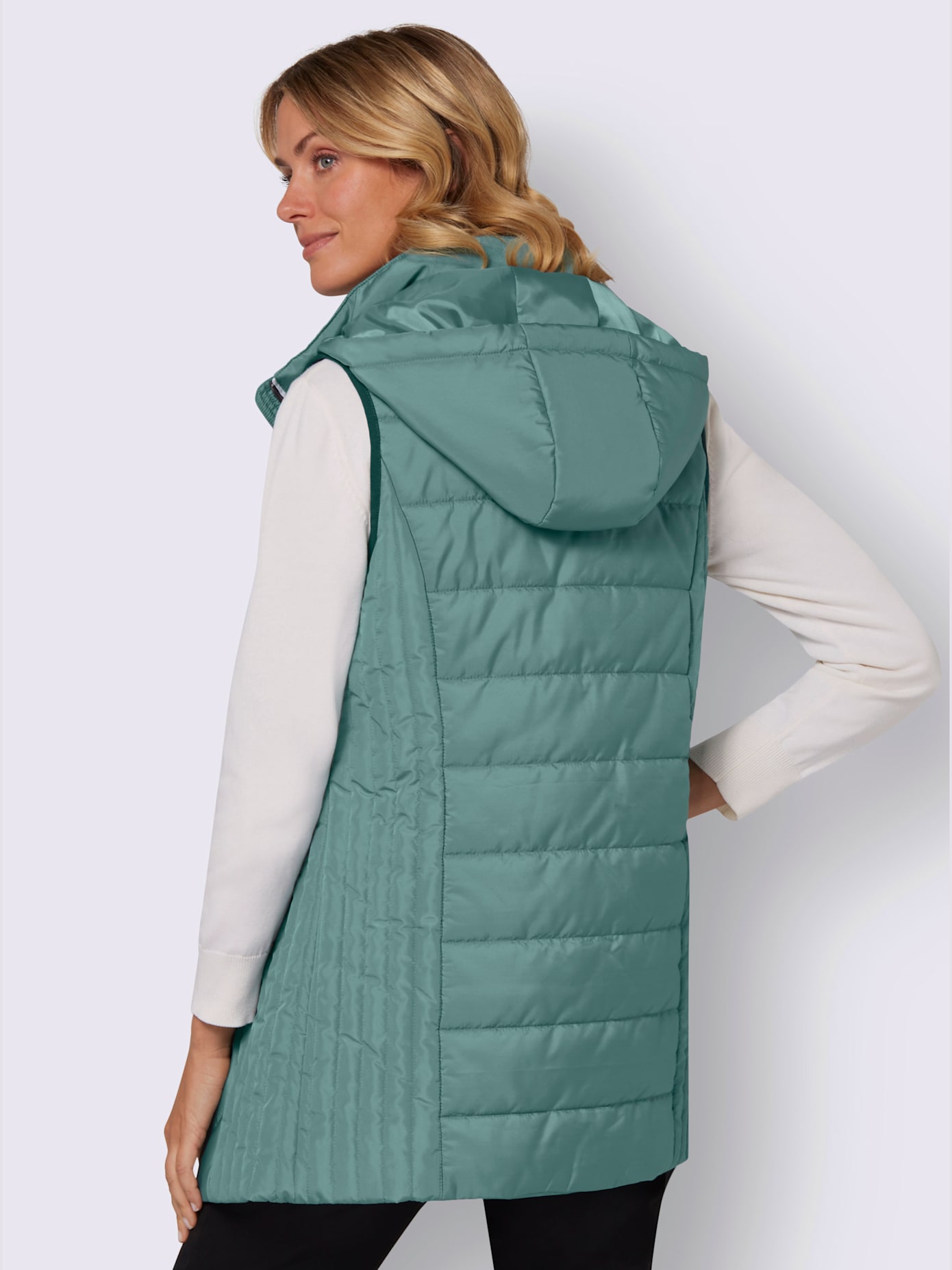 Gilet matelassé long longueur amovible