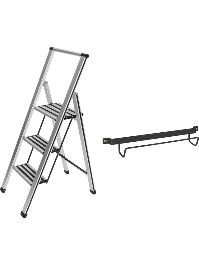 Trittleiter aus Aluminium, klappbar, 3 XXL-Stufen