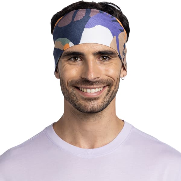 Bandeau cache cou randonnée BUFF COOLNET UV WIDE HEADBAND GUYN AM MULTI