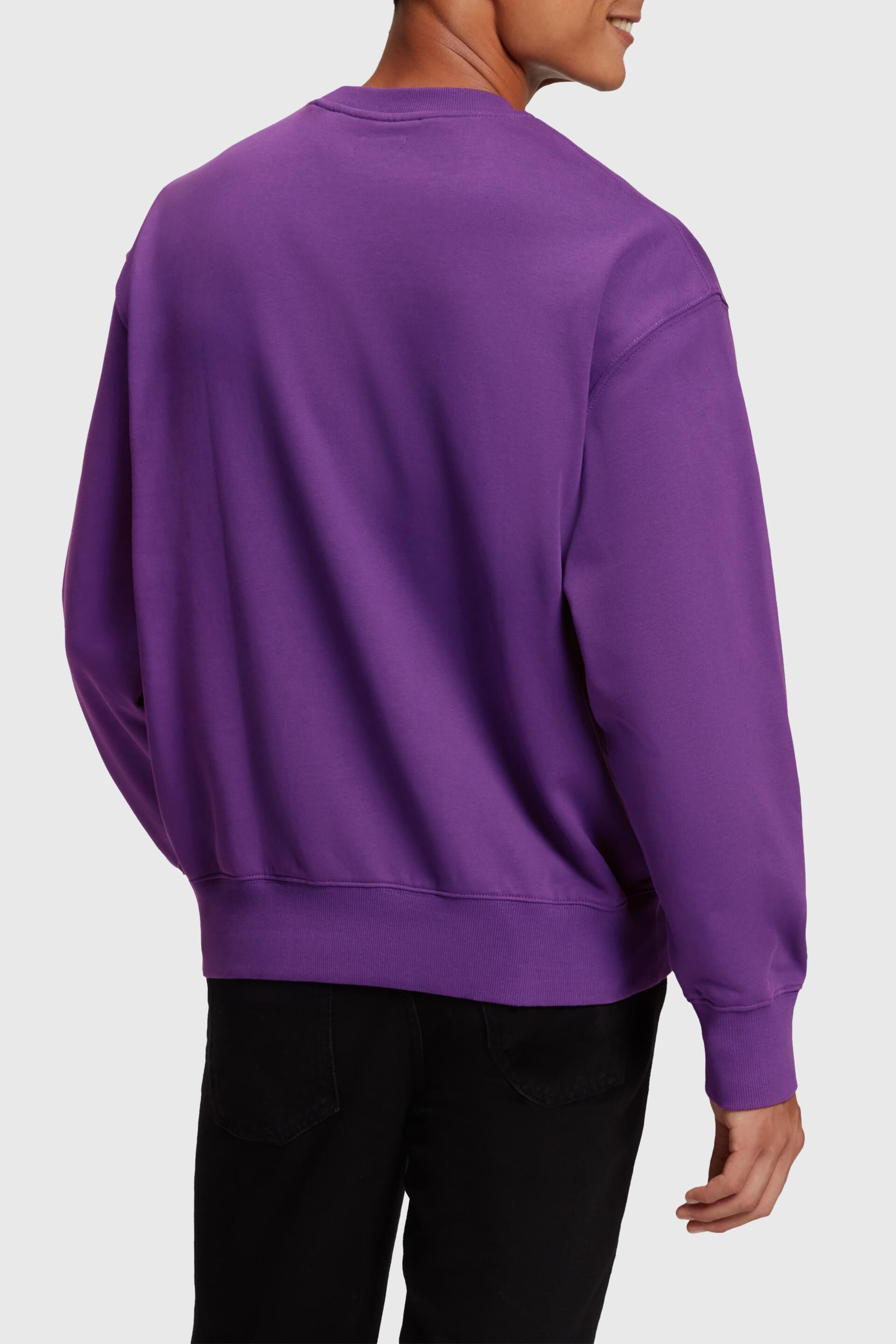Sweat-shirt à logo appliqué animé d’une brillance mate