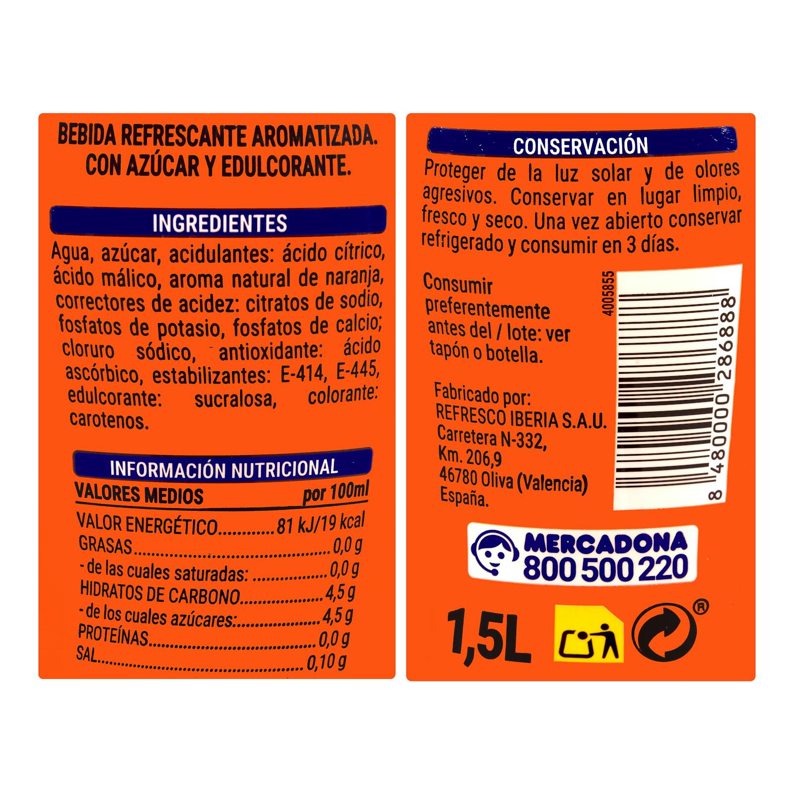 Boisson isotonique à l'orange Iso drink